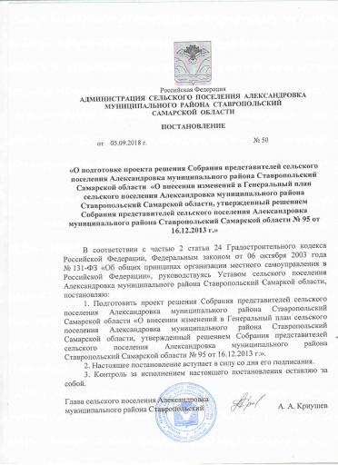 Постановление № 50 от 05.09.2018 г.